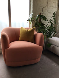 Siren Salmon Swivel Armchair