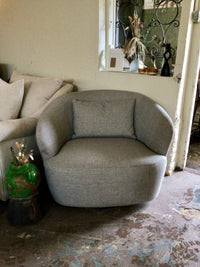Swivel Arm Chair in Grey