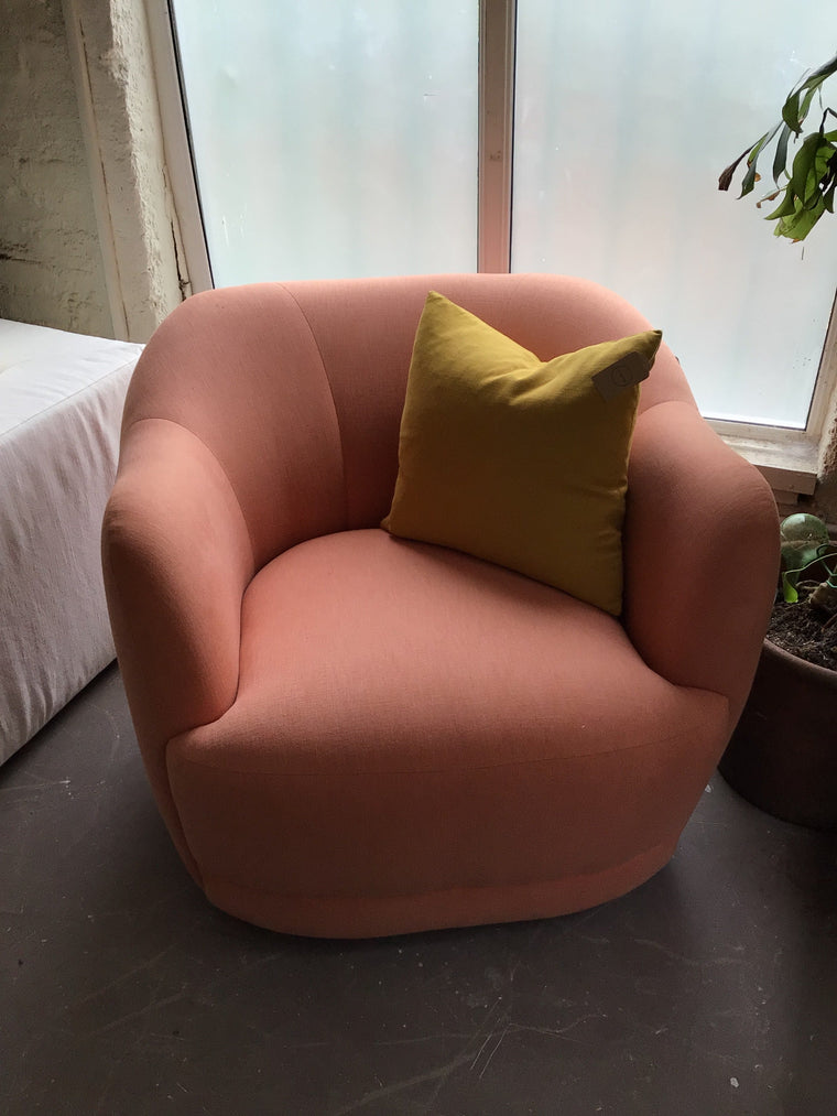 Siren Salmon Swivel Armchair
